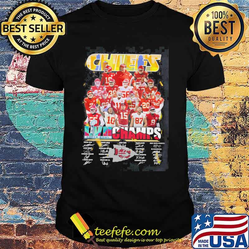 Chiefs LVII Champs signatures sport shirt