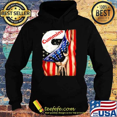 Cummins logo America flag shirt