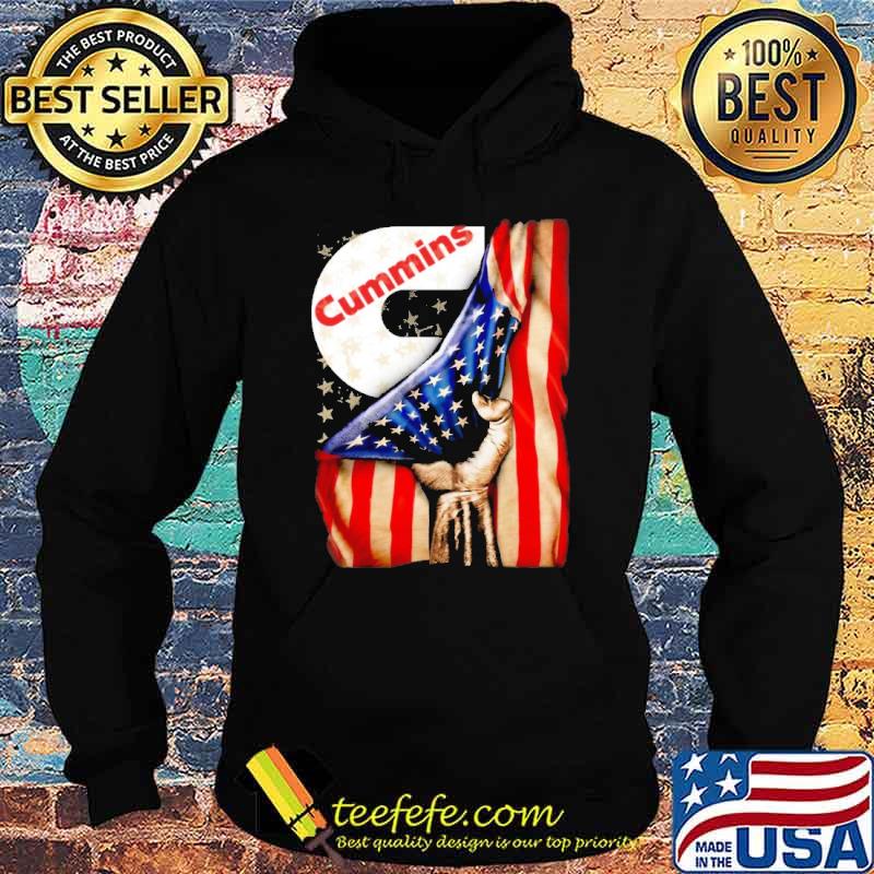 Cummins logo America flag shirt