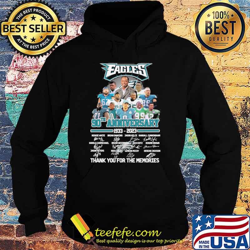 Eagles 90th anniversary 1933-2023 thank you for the memories signatures shirt