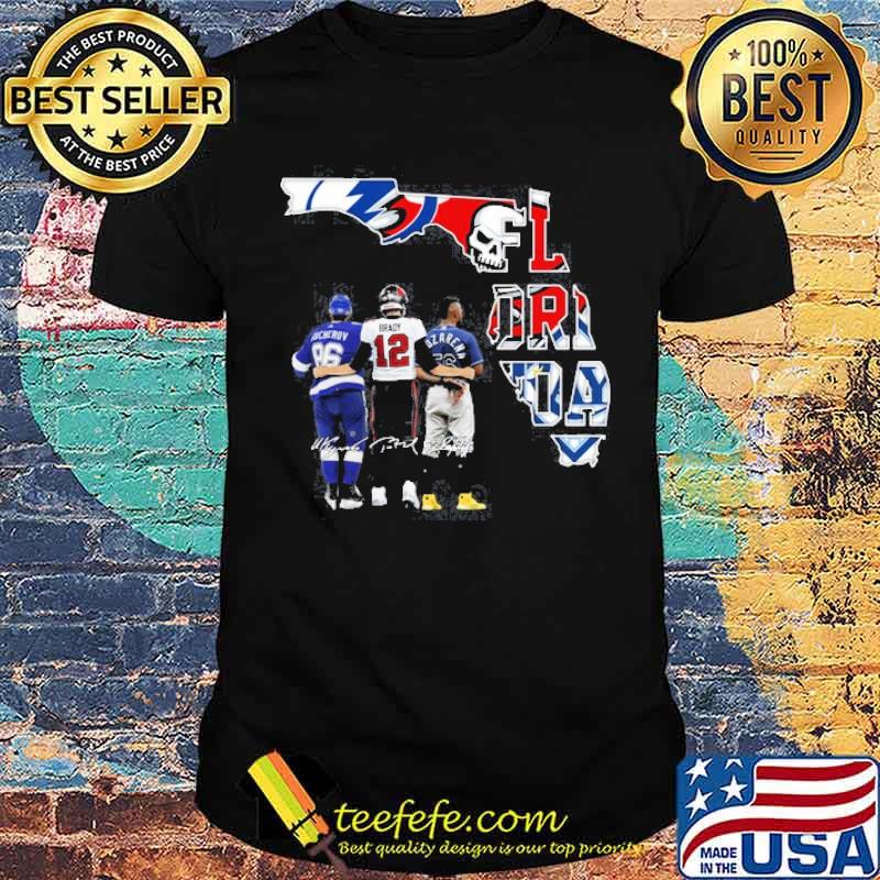Florida Tom Brady Tampa Bay Buccaneers Super Bowl LI signatures shirt