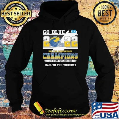 Go blue big 2022 big ten conference champions Michigan Wolverines hail to the victory shirt