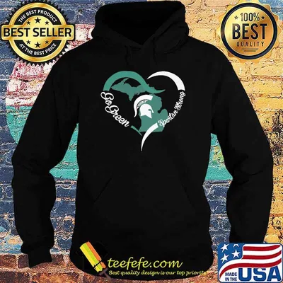 Go Green Spartan strong heart shirt