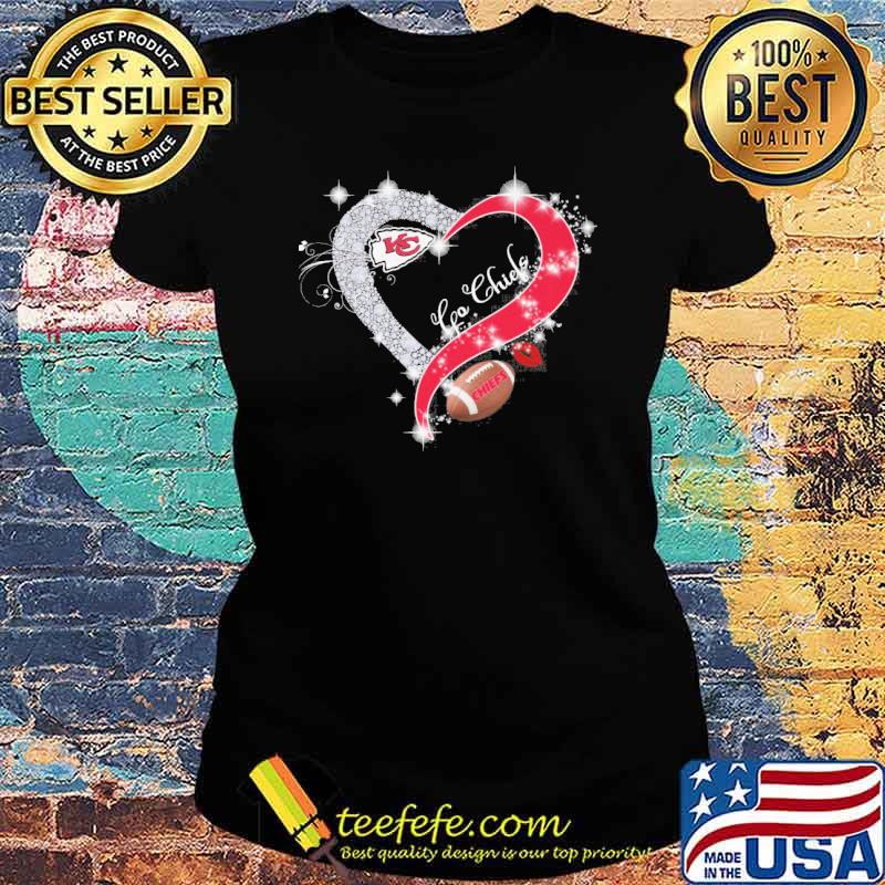 Go Kansas city Chiefs heart diamond s Ladies tee Go Kansas city Chiefs heart diamond s Ladies tee