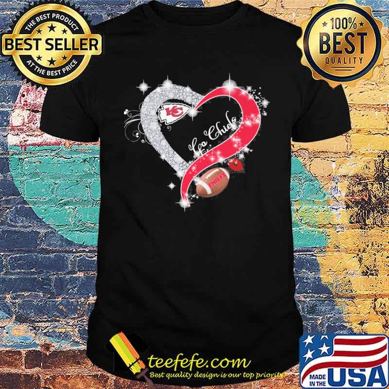 Go Kansas city Chiefs heart diamond shirt Go Kansas city Chiefs heart diamond shirt