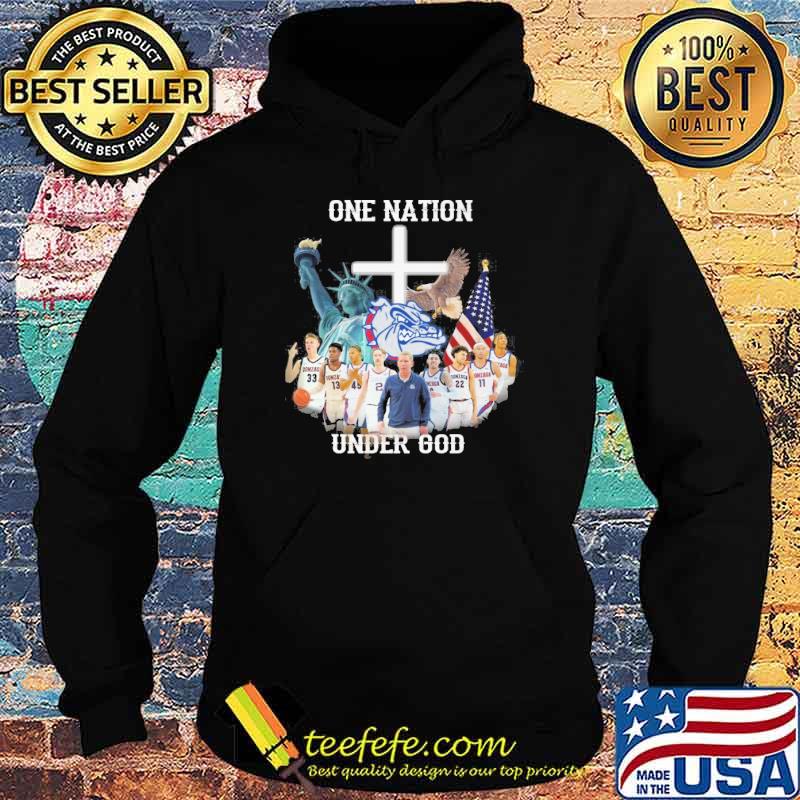 Gonzaga University Mascot Mat one nation under god America flag shirt