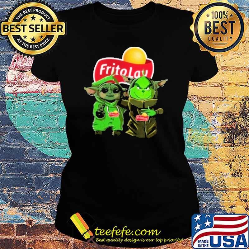 Grinch and Baby Yoda Frito Lay s Ladies tee Grinch and Baby Yoda Frito Lay s Ladies tee