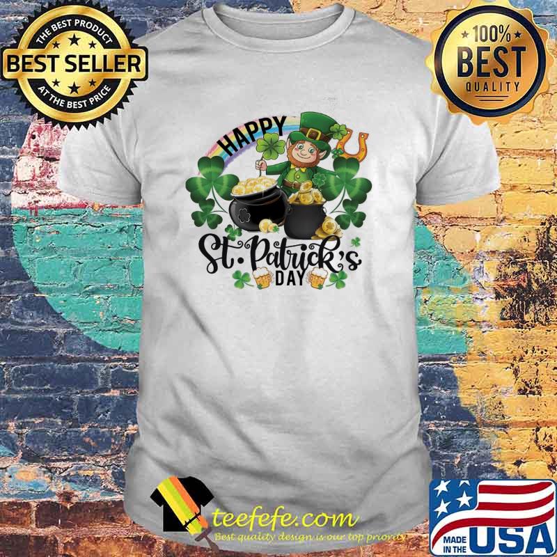 Happy St Patricks day gold rainbow shirt Happy St Patricks day gold rainbow shirt