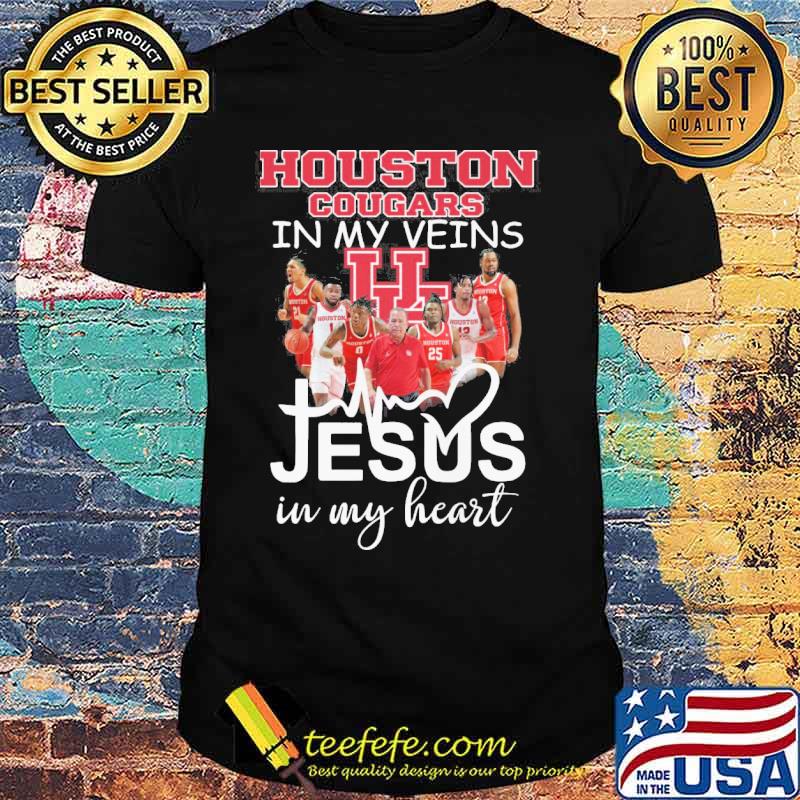 Houston cougars in my veins Jesus in my heart s Unisex Houston cougars in my veins Jesus in my heart s Unisex
