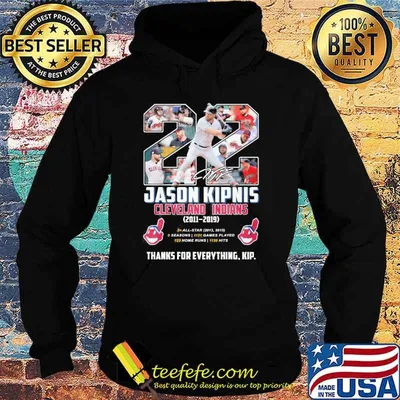 Jason Kipnis Cleveland Indians 2011-2019 thanks for everything, Kip signature shirt