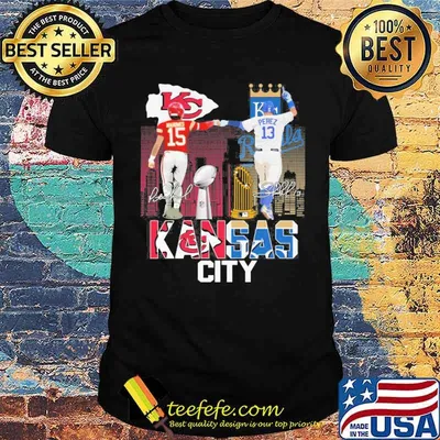 Kansas city Chiefs and Royals signatures Mahomes Perez shirt