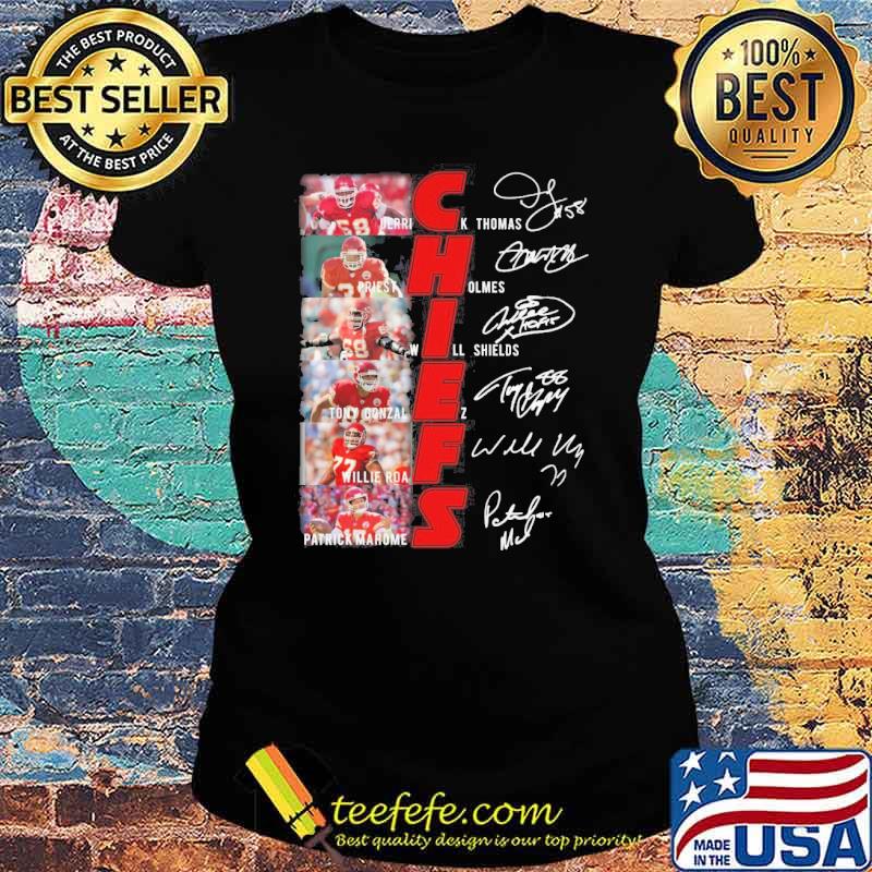 Kansas city Chiefs Derrick Thomas Priest Holmes signatures s Ladies tee Kansas city Chiefs Derrick Thomas Priest Holmes signatures s Ladies tee