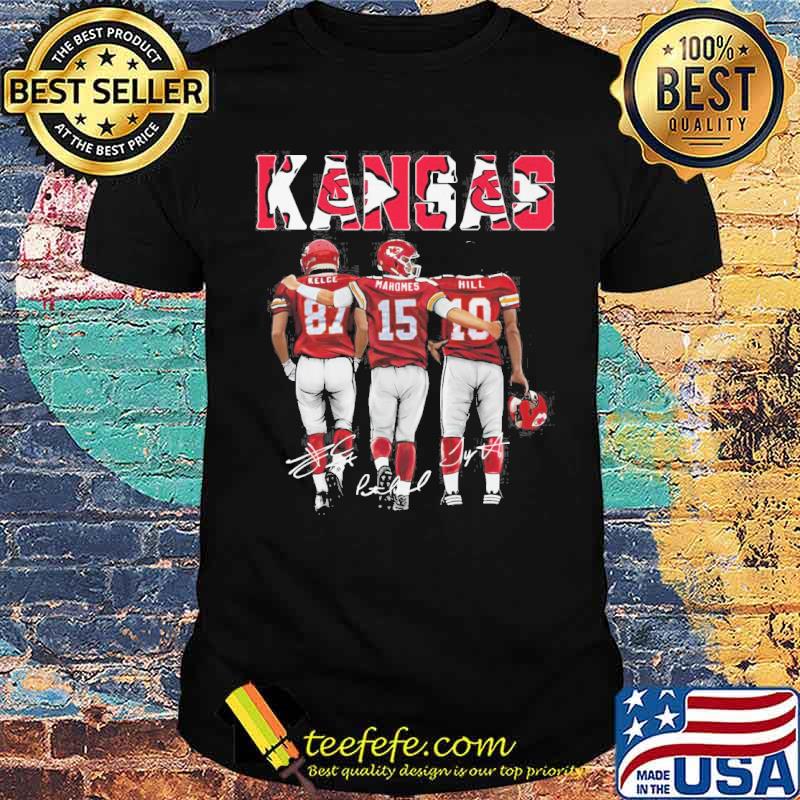 Kansas city Chiefs Kelce Mahomes Hill signatures shirt Kansas city Chiefs Kelce Mahomes Hill signatures shirt