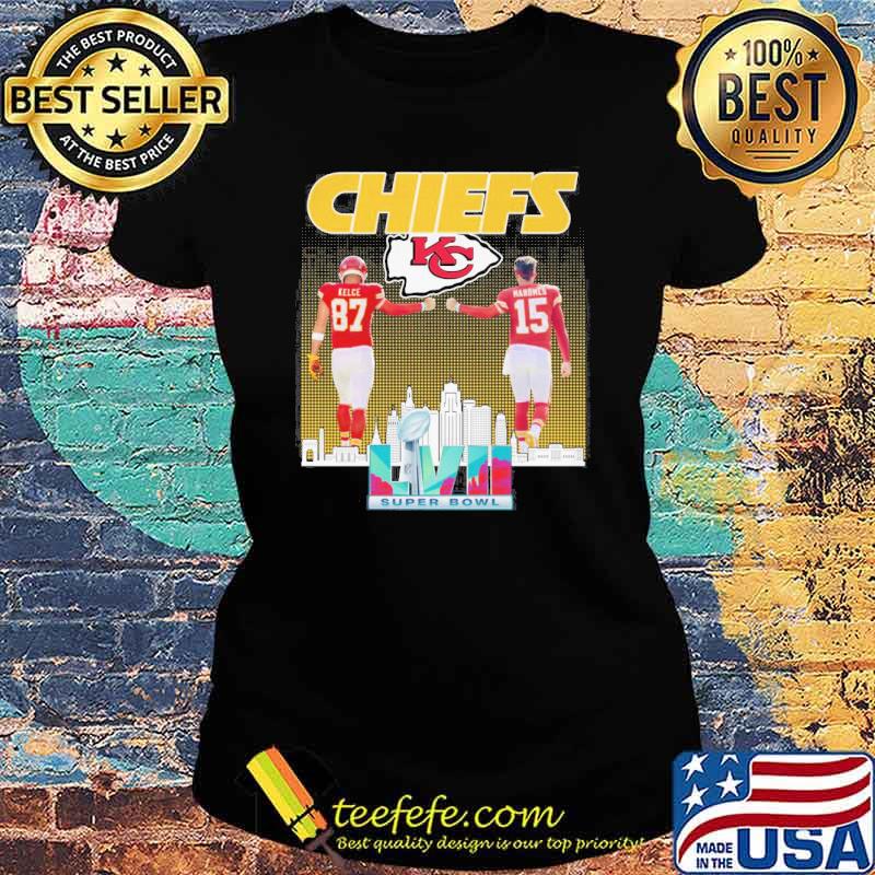 Kansas city Chiefs LVII Super Bowl Kelce and Mahomes s Ladies tee Kansas city Chiefs LVII Super Bowl Kelce and Mahomes s Ladies tee