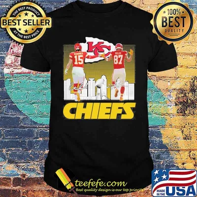 Kansas city Chiefs Mandnes and Kelce signatures shirt