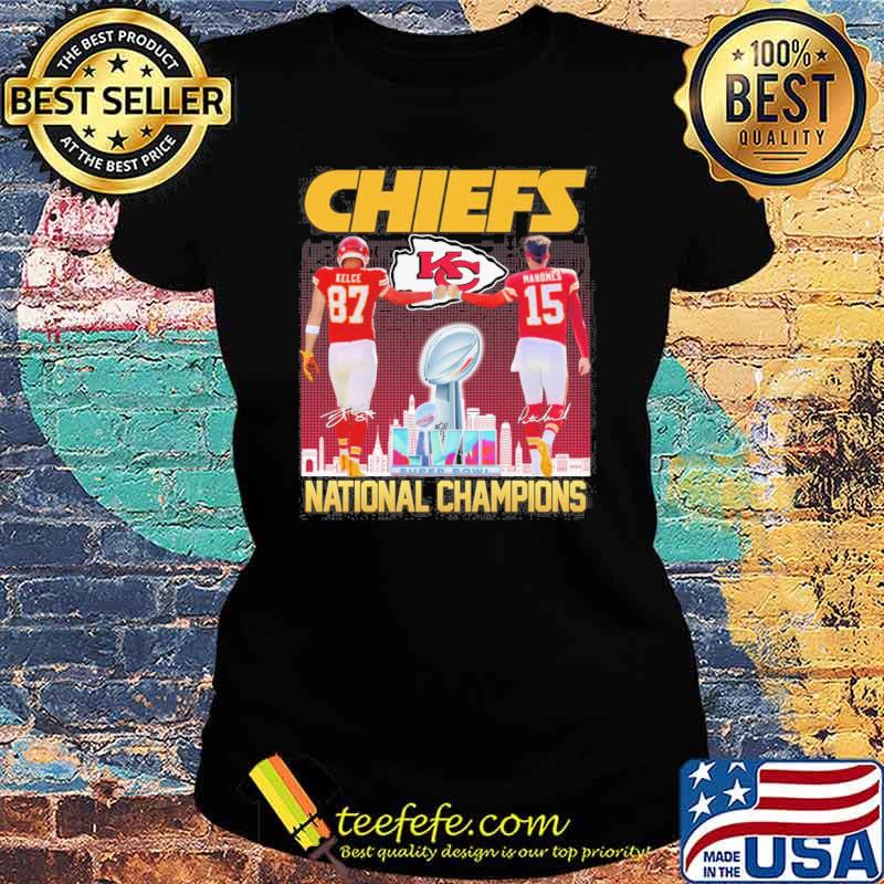 Kansas city Chiefs national champions Kelce Mahomes signatures s Ladies tee Kansas city Chiefs national champions Kelce Mahomes signatures s Ladies tee