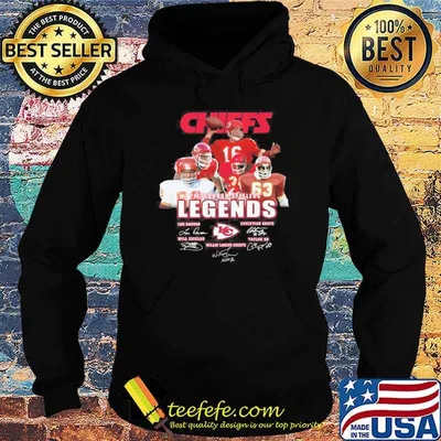 Kansas city Chiefs Pittsburgh Steelers legends Len Dawson Will Shields signatures shirt