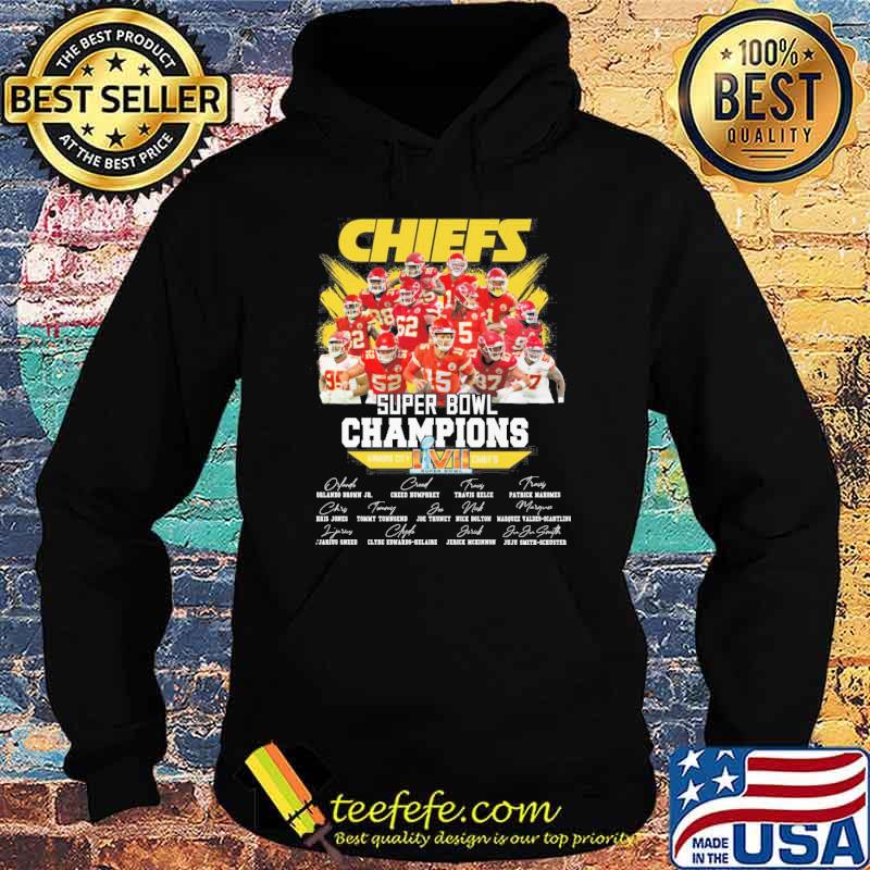 Kansas city Chiefs super bowl champions LVII signatures s Hoodie Kansas city Chiefs super bowl champions LVII signatures s Hoodie
