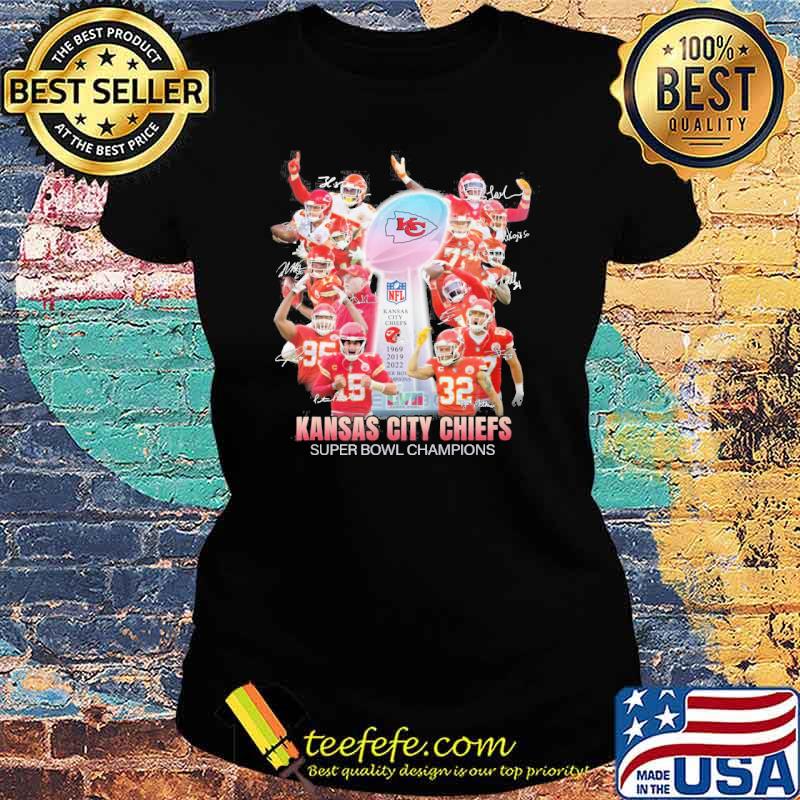 Kansas city Chiefs super bowl champions signatures s Ladies tee Kansas city Chiefs super bowl champions signatures s Ladies tee