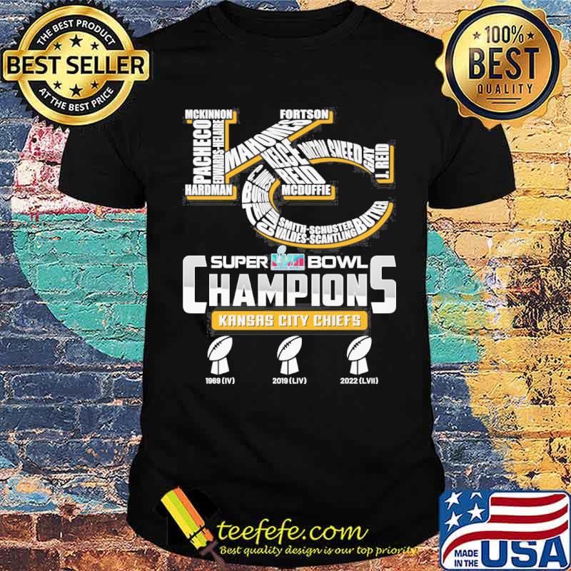 Kansas city Chiefs super bowl LVII 1969 2019 2022 Mahomes Pacheco Kelce s Unisex Kansas city Chiefs super bowl LVII 1969 2019 2022 Mahomes Pacheco Kelce s Unisex