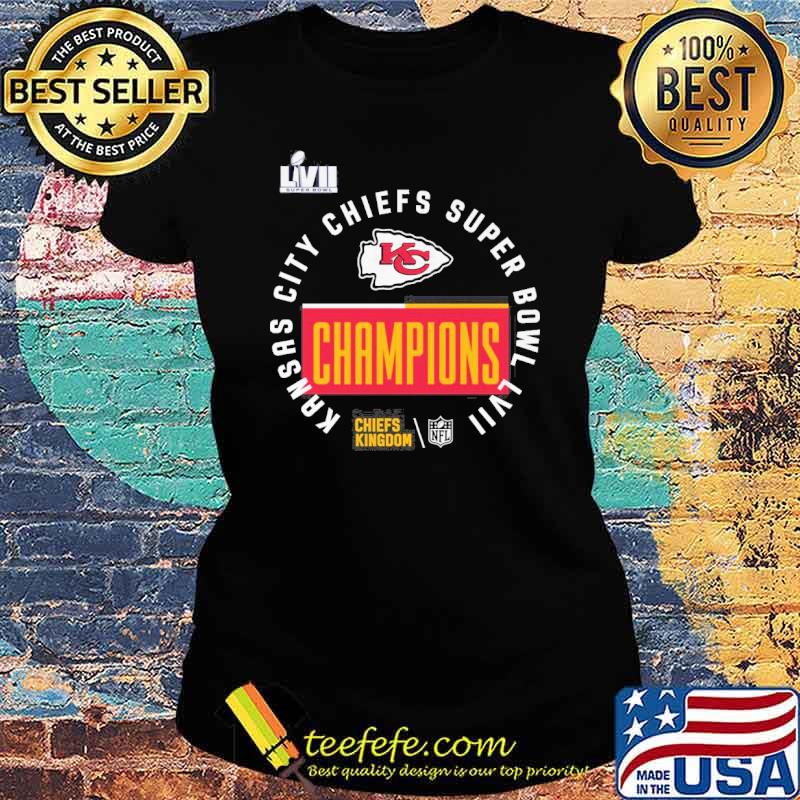 Kansas city Chiefs super bowl LVII champions Chiefs Kingdom NFL Shirt Ladies tee Kansas city Chiefs super bowl LVII champions Chiefs Kingdom NFL Shirt Ladies tee