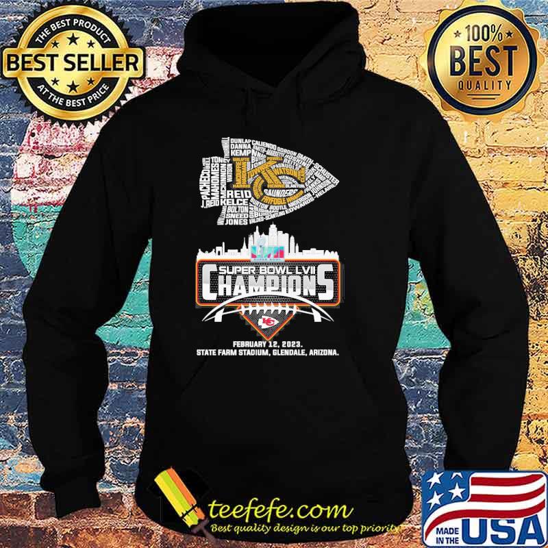 Kansas city Chiefs super bowl LVII champions february 12,2023 state farm stadium, Glendale, Arizona shirt Kansas city Chiefs super bowl LVII champions february 12,2023 state farm stadium, Glendale, Arizona shirt