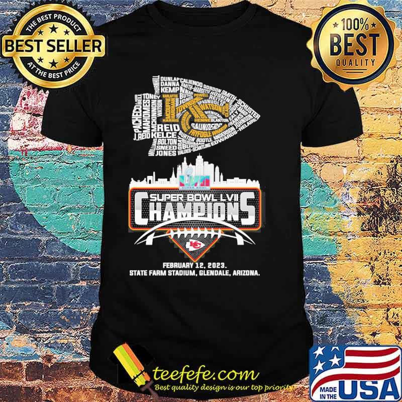 Kansas city Chiefs super bowl LVII champions february 12,2023 state farm stadium, Glendale, Arizona s Unisex Kansas city Chiefs super bowl LVII champions february 12,2023 state farm stadium, Glendale, Arizona s Unisex