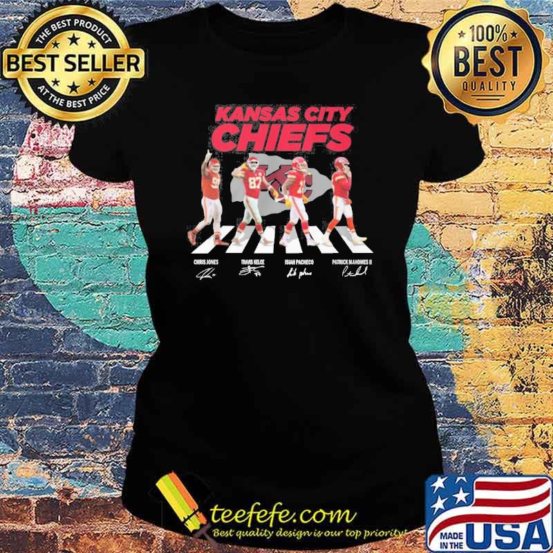 Kansas city Chiefs walked across Abbey Road signatures s Ladies tee Kansas city Chiefs walked across Abbey Road signatures s Ladies tee