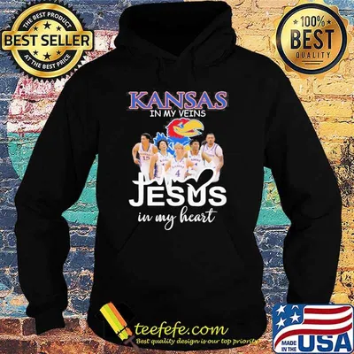 Kansas Jayhawks in my veins Jesus in my heart shirt