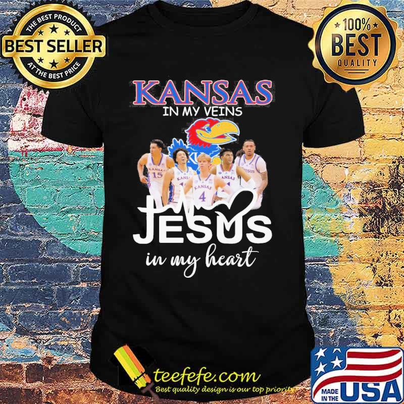 Kansas Jayhawks in my veins Jesus in my heart s Unisex Kansas Jayhawks in my veins Jesus in my heart s Unisex