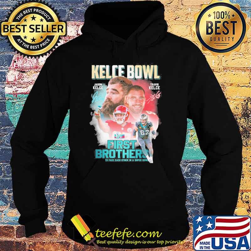 Kelce bowl first brothers to face each other in a super bowl Jason Kelce Travis Kelce signatures shirt Kelce bowl first brothers to face each other in a super bowl Jason Kelce Travis Kelce signatures shirt