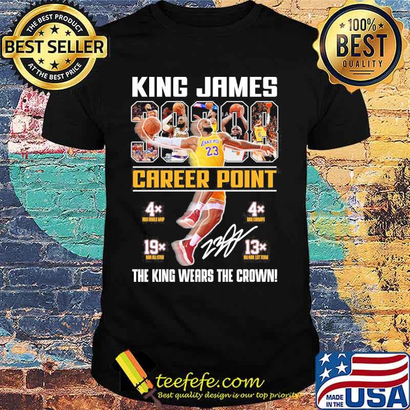 King James Career Point the king wears the crown signature shirt