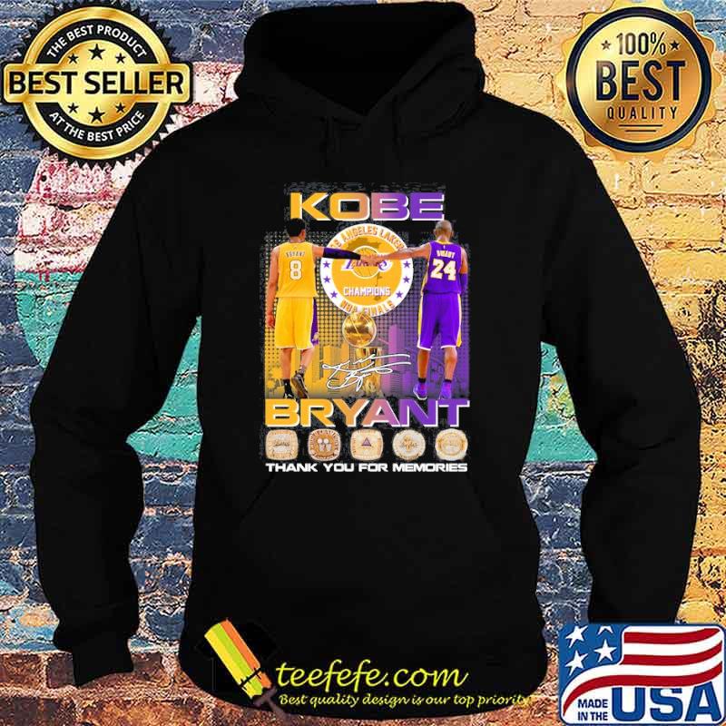 Kobe Bryant Lakers champions NBA finals thank you for memories signature s Hoodie Kobe Bryant Lakers champions NBA finals thank you for memories signature s Hoodie