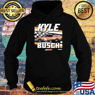 Kyle Busch Checkered Flag Black Fast Or Last signature Shirt