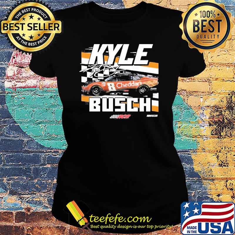 Kyle Busch Checkered Flag Black Fast Or Last signature Shirt Ladies tee Kyle Busch Checkered Flag Black Fast Or Last signature Shirt Ladies tee