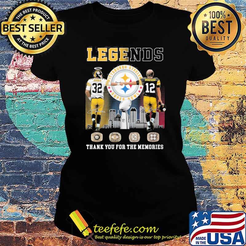 Legends Pittsburgh Steeler super Bowl thank you for the memories s Ladies tee Legends Pittsburgh Steeler super Bowl thank you for the memories s Ladies tee