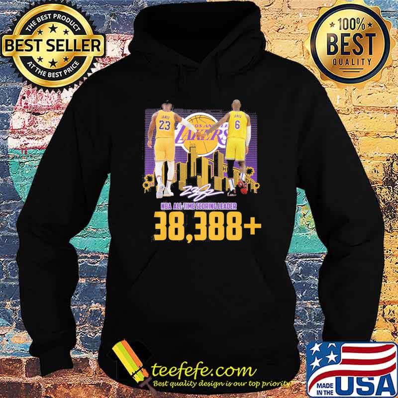 Los Angeles Lakers NBA All time scoring leader 38,388 James signature shirt