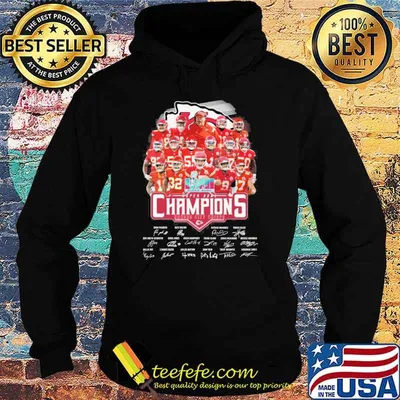 LVII Super bowl champions Kansas city chiefs football signatures shirt