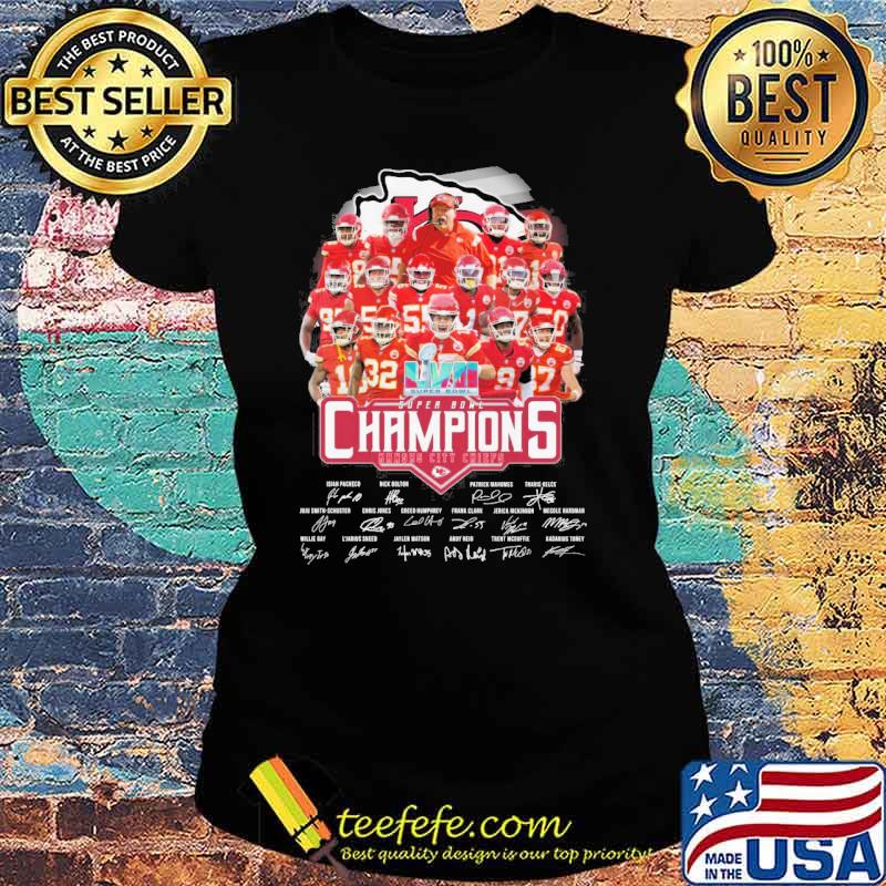 Super Bowl Champions Kansas City Chiefs Signatures T-Shirt - TeeNavi