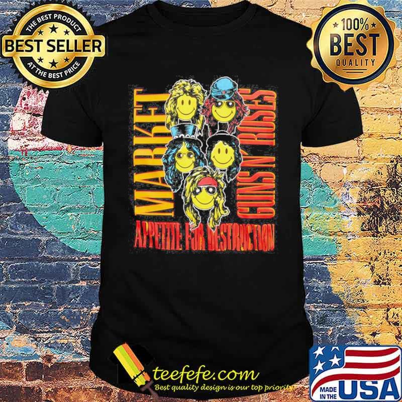 Market Guns N'roses appetite for destruction smiley s Unisex Market Guns N'roses appetite for destruction smiley s Unisex