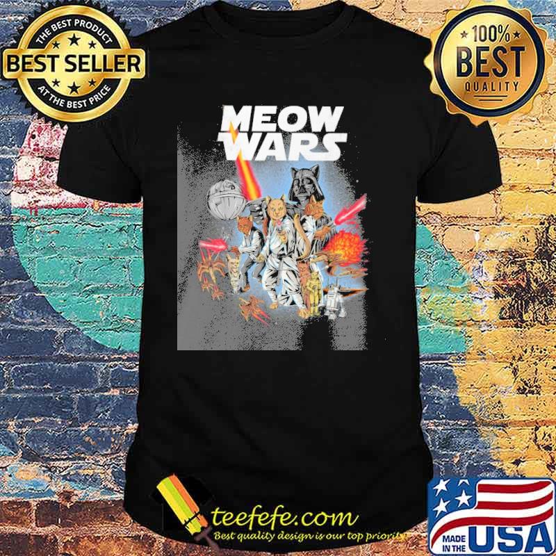 Meow wars Star wars film movie shirt
