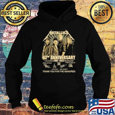 Metallic 42nd anniversary 1981-2023 tahnk you for the memories signatures shirt