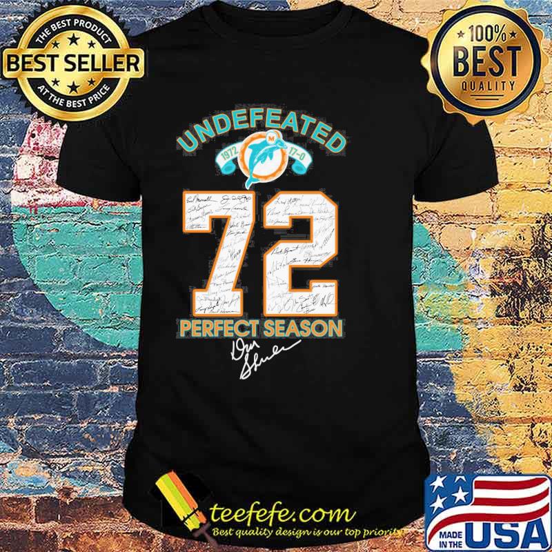 Undefeated 1972 miami dolphins 72 perfect season signatures t