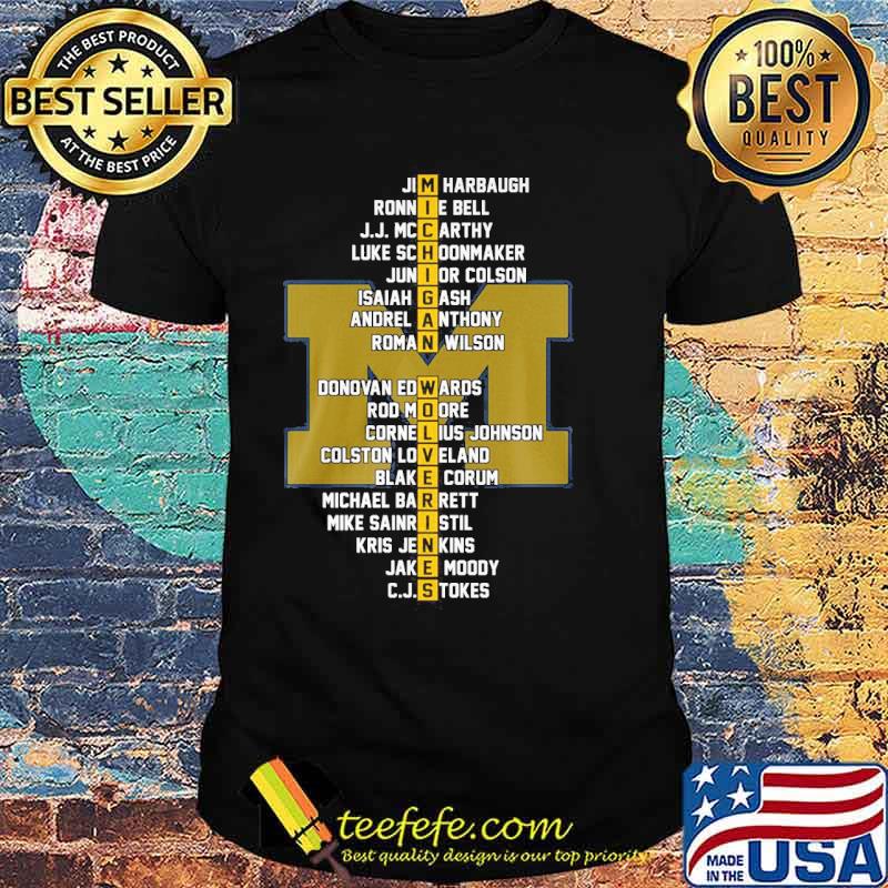 Michigan Wolverines Jim Harbaugh Ronnie Bell J.J. Mccarthy s Unisex Michigan Wolverines Jim Harbaugh Ronnie Bell J.J. Mccarthy s Unisex