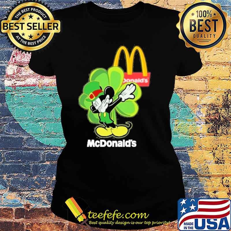 Mickey St.Patrick's day dabbing McDonald's s Ladies tee Mickey St.Patrick's day dabbing McDonald's s Ladies tee