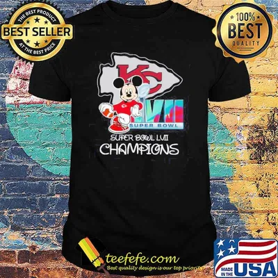 Mickey super bowl LVII Champions Kansas city Chiefs shirt
