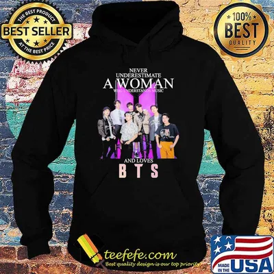 Never underestimate a woman who understands music and loves BTS Korean shirt