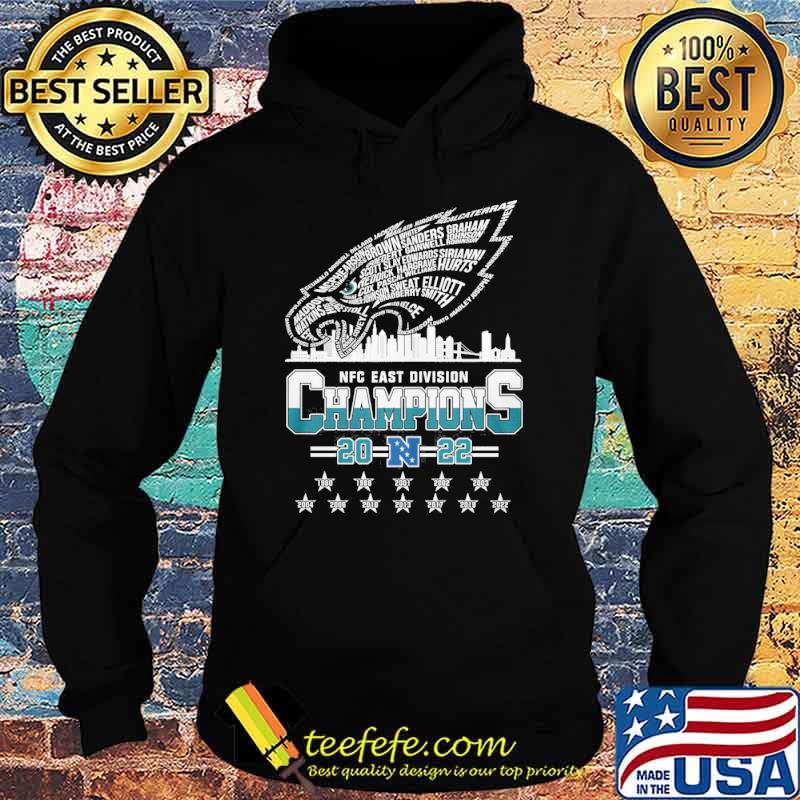 Funny 2022 NFC East Division Champions Philadelphia Eagles signatures shirt,  hoodie, sweater, long sleeve and tank top