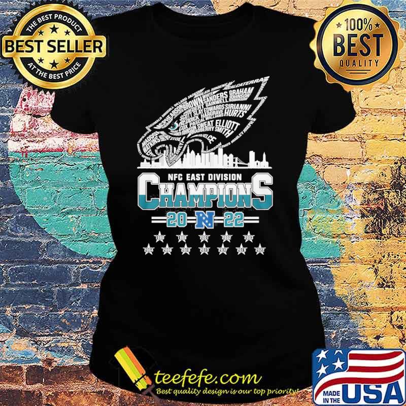 Premium Philadelphia Eagles 2022 NFC east division Champions signatures  shirt, hoodie, sweater, long sleeve and tank top