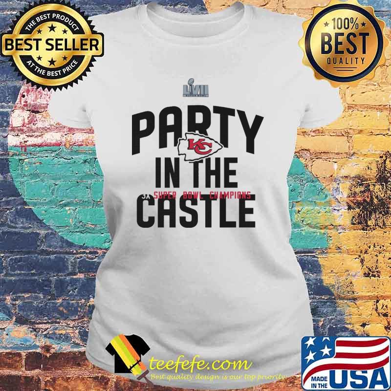 Party in the castle Kansas city Chiefs super bowl champions s Laides tee Party in the castle Kansas city Chiefs super bowl champions s Laides tee